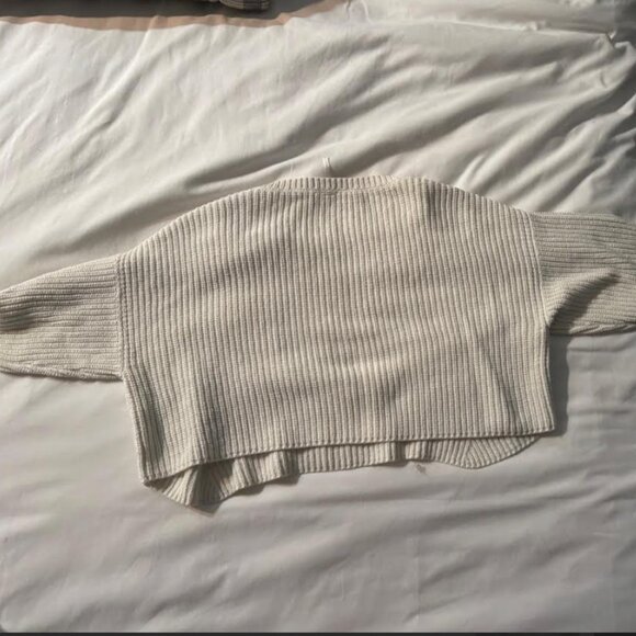 Free People Cream Knit Cropped Sweater - Picture 4 of 7